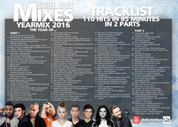 Chill Out Mixes YEARMIX 2016 - Tracklist